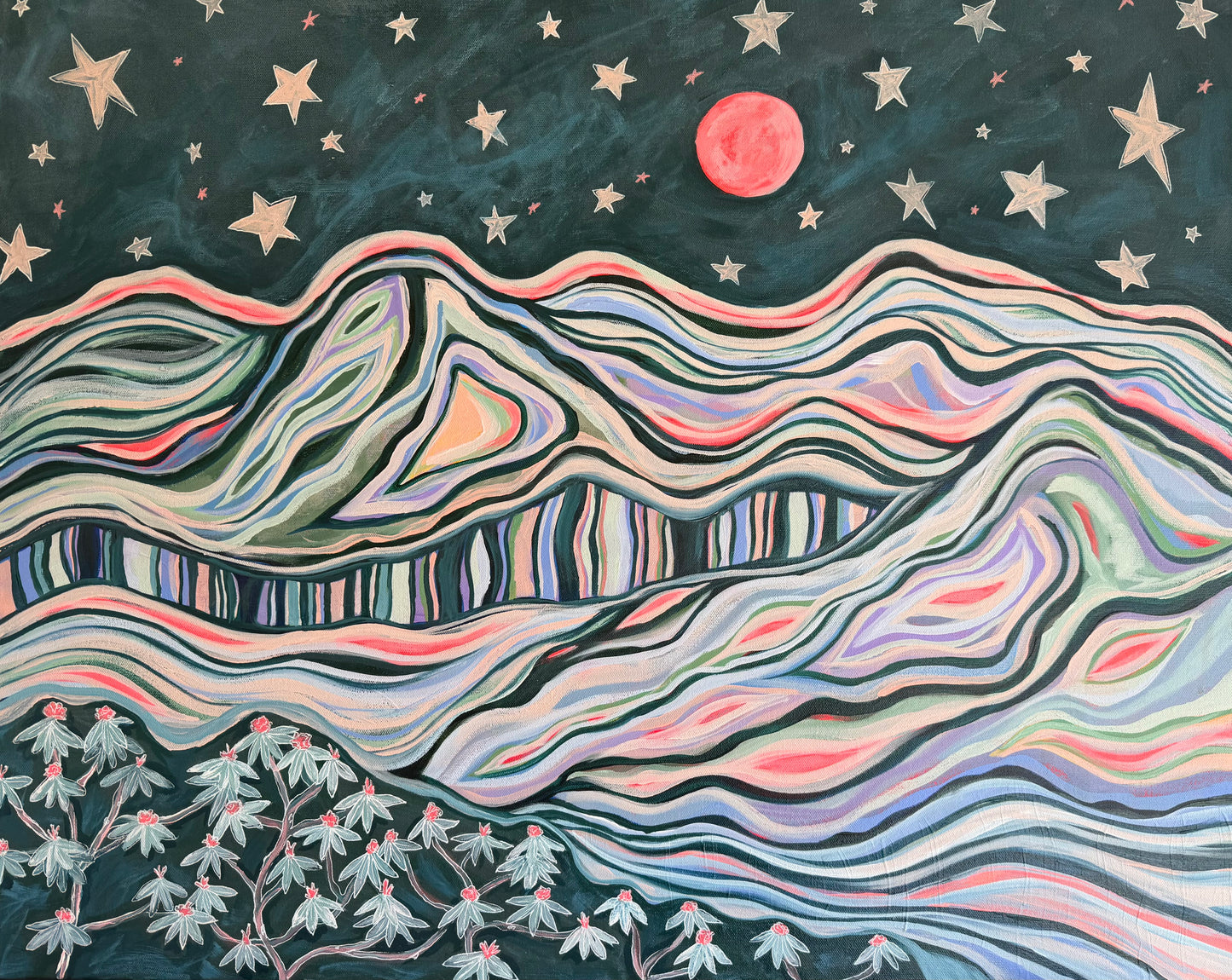 Blue Ridge Blood Moon